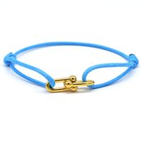 Simple Style Roman Style Geometric Color Block Stainless Steel Plating 18k Gold Plated Couple Bracelets sku image 13
