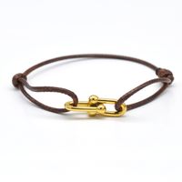Simple Style Roman Style Geometric Color Block Stainless Steel Plating 18k Gold Plated Couple Bracelets sku image 19
