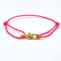 Simple Style Roman Style Geometric Color Block Stainless Steel Plating 18k Gold Plated Couple Bracelets sku image 25