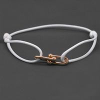 Simple Style Roman Style Geometric Color Block Stainless Steel Plating 18k Gold Plated Couple Bracelets sku image 30