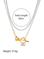 Elegant Vintage Style Simple Style Solid Color Copper 14k Gold Plated White Gold Plated Necklace In Bulk main image 4