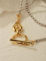 Elegant Vintage Style Simple Style Solid Color Copper 14k Gold Plated White Gold Plated Necklace In Bulk main image 3