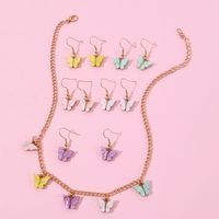 Cute Sweet Butterfly Alloy Girl's Jewelry Set main image 3