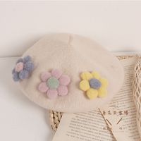 Girl's Korean Style Flower Beret Hat sku image 5