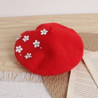 Girl's Korean Style Flower Beret Hat sku image 1