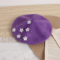 Girl's Korean Style Flower Beret Hat sku image 3