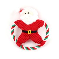 Cute Plush Christmas Santa Claus Pet Toys sku image 1