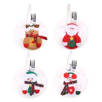 Christmas Nordic Style Christmas Santa Claus Snowman Cloth Party Cutlery Bag main image 3