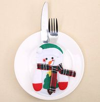 Christmas Nordic Style Christmas Santa Claus Snowman Cloth Party Cutlery Bag sku image 2
