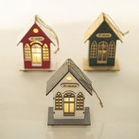 Christmas Nordic Style Modern Style Christmas House Wood Party Festival Ornaments main image 3