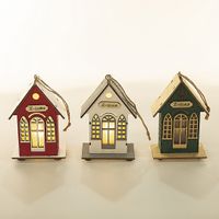 Christmas Nordic Style Modern Style Christmas House Wood Party Festival Ornaments main image 4