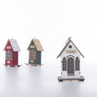 Christmas Nordic Style Modern Style Christmas House Wood Party Festival Ornaments main image 5