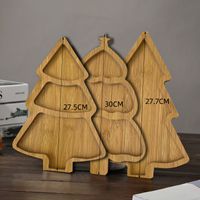 Casual Solid Color Wood Plate 1 Piece main image 1