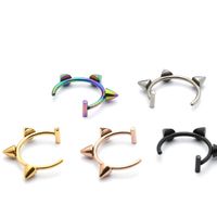 Hip-hop Simple Style Classic Style Solid Color Stainless Steel Polishing Plating Rivet 18k Gold Plated Lip Stud main image 5