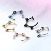 Hip-hop Simple Style Classic Style Solid Color Stainless Steel Polishing Plating Rivet 18k Gold Plated Lip Stud main image 3