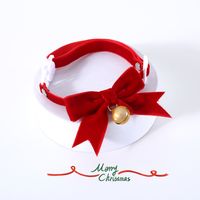 Elegant Polyester Christmas Solid Color Bow Knot Pet Accessories main image 4