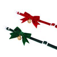 Elegant Polyester Christmas Solid Color Bow Knot Pet Accessories main image 3