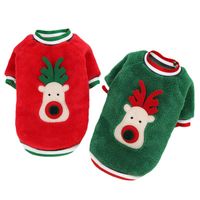 Cartoon Style Polyester Christmas Elk Pet Clothing main image 1
