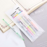 1 Set Colorful Class Learning Graduation Plastic Cute Fluorescent Pen sku image 3