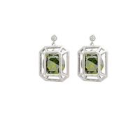 1 Pair Retro Roman Style Geometric Plating Inlay Copper Zircon Drop Earrings main image 5