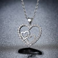 Basic Modern Style Heart Shape Alloy Copper Plating Women's Pendant Necklace main image 1