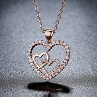 Basic Modern Style Heart Shape Alloy Copper Plating Women's Pendant Necklace main image 2