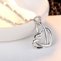 Simple Style Commute Heart Shape Copper Plating Pendant Necklace main image 1