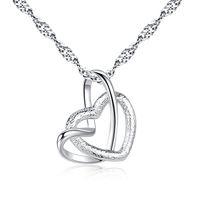 Simple Style Commute Heart Shape Copper Plating Pendant Necklace main image 4