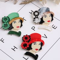 Classic Style Cartoon Character Arylic Printing Women's Brooches main image 5
