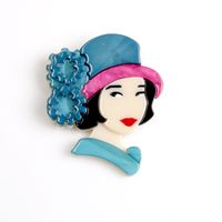 Classic Style Cartoon Character Arylic Printing Women's Brooches sku image 4