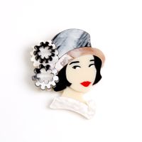 Classic Style Cartoon Character Arylic Printing Women's Brooches sku image 5