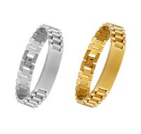 Simple Style Solid Color Titanium Steel Plating 18k Gold Plated Women's Bracelets main image 5