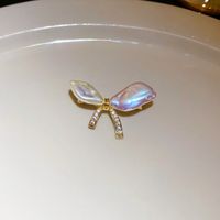 Vintage Style Flower Bow Knot Copper Women's Brooches sku image 7