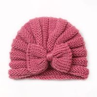 Girl's Basic Simple Style Bow Knot Wool Cap sku image 4