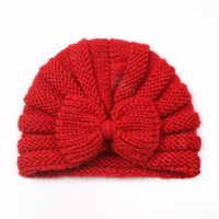 Girl's Basic Simple Style Bow Knot Wool Cap sku image 12