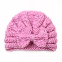 Girl's Basic Simple Style Bow Knot Wool Cap sku image 5