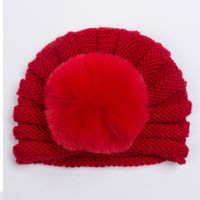 Girl's Casual Solid Color Wool Cap sku image 12