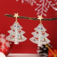 1 Pair Cute Christmas Tree Arylic Drop Earrings main image 1