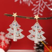 1 Pair Cute Christmas Tree Arylic Drop Earrings main image 5