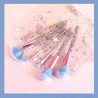 Lady Artificial Fiber Plastic Handgrip Makeup Brushes 1 Set sku image 1