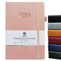 1 Piece Solid Color School Pu Leather Paper Preppy Style Notebook main image 3