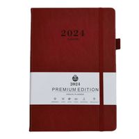 1 Piece Solid Color School Pu Leather Paper Preppy Style Notebook main image 2