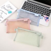 Solid Color Nylon Class Learning Vintage Style Pencil Case main image 3