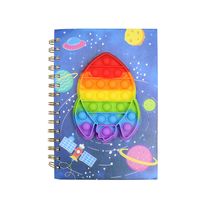 1 Piece Star Rocket Mermaid Class Learning Silica Gel Paper Metal Cute Notebook main image 2