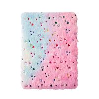 1 Piece Gradient Color Heart Shape Class Learning Plush Bronzing Cute Notebook sku image 4