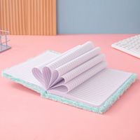 1 Piece Gradient Color Heart Shape Class Learning Plush Bronzing Cute Notebook main image 5