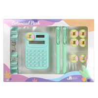 1 Set Solid Color Class Learning Plastic Metal Cute Stationary Sets sku image 2