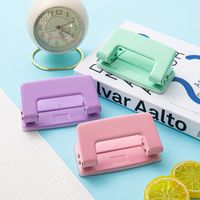 Solid Color Plastic Metal Class Learning Cute Stapler main image 1