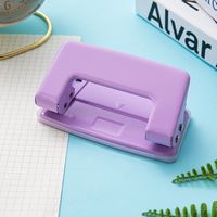 Solid Color Plastic Metal Class Learning Cute Stapler main image 2
