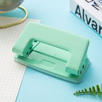 Solid Color Plastic Metal Class Learning Cute Stapler sku image 2